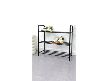 Schoenenrek 9 paar 63x28x60 cm metaal zwart