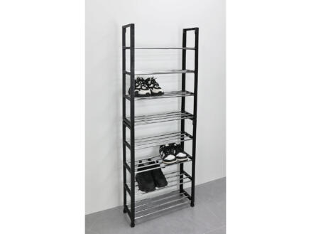 Schoenrek 16 paar 49,5x19x134,5 cm metaal zwart