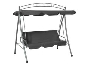 Schommelbank met dak 220x160x240 cm staal antraciet