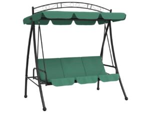 Schommelbank met luifel 198cm stof/staal groen