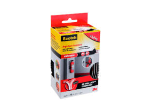3M Scotch RF6741 ruban de montage auto-agrippant en rouleau 25mm x 1,2m noir 2 pièces