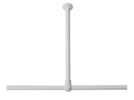 Sealskin Seallux support plafond pour barre de douche 60cm inox blanc 1