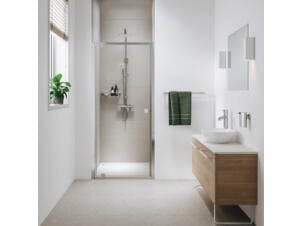 Sealskin Seev douchedraaideur voor nis of met zijwand 80x195 cm helder glas hoogglans zilver