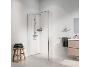 Sealskin Seev draaibaar paneel voor inloopdouche 30x195 cm helder glas hoogglans zilver