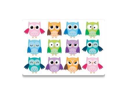 Set de table antidérapant 45x30 cm owls 1