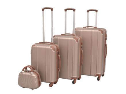Set de valises 4 pièces champagne