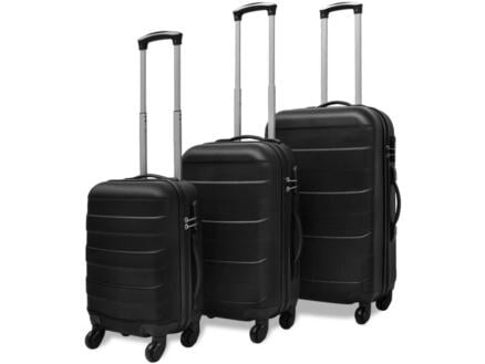 Set de valises en ABS dur 3 pièces noir
