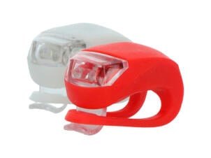 Set d'éclairage vélo 2 LED rouge/blanc