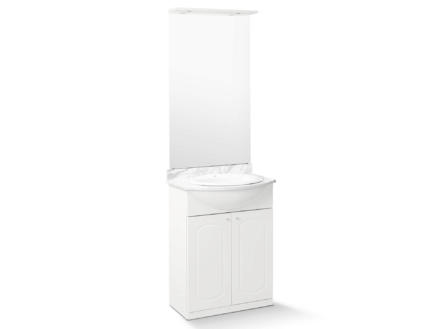 Allibert Seville meuble de salle de bains 60cm 2 portes blanc 1