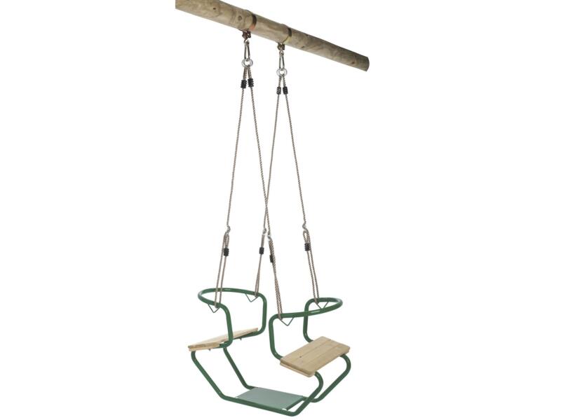 WICKEY Balançoire double Smart Move en bois avec 2 sièges réglables WICKEY Balançoire double Smart Move en bois avec 2 sièges réglables