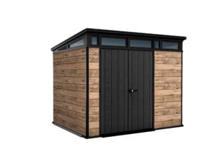 Keter Signature Pent kunststof tuinhuis 97 279x218x226 cm dennenlook