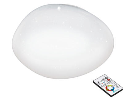 Eglo Sileras plafonnier LED 21W dimmable blanc cristal + télécommande 1