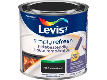 Levis Simply Refresh hittebestendige lak mat 250ml simply black 1