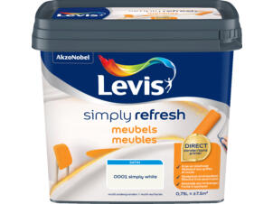 Levis Simply Refresh laque pour meubles satin 0,75l simply white