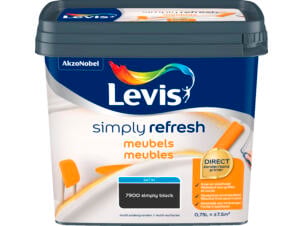 Levis Simply Refresh laque pour meubles silk gloss 0,75l simply black