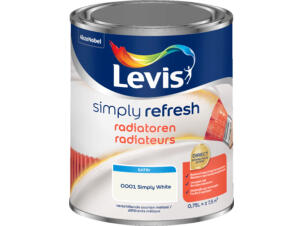 Levis Simply Refresh laque pour radiateurs satin 0,75l simply white