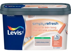 Levis Simply Refresh muurverf 1 laag mat 2l simply chalk