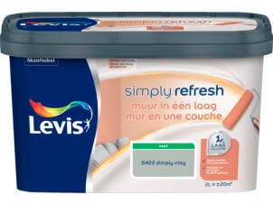 Levis Simply Refresh muurverf 1 laag mat 2l simply clay