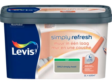 Levis Simply Refresh muurverf 1 laag mat 2l simply fossil 1