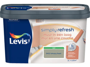 Levis Simply Refresh muurverf 1 laag mat 2l simply fossil