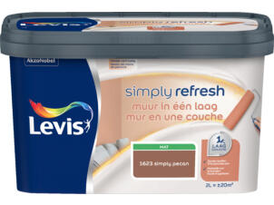 Levis Simply Refresh muurverf 1 laag mat 2l simply pecan