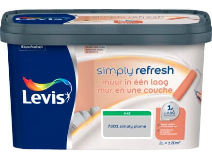Levis Simply Refresh muurverf 1 laag mat 2l simply plume 1