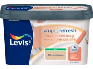 Levis Simply Refresh muurverf 1 laag mat 2l simply sand