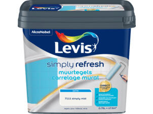 Levis Simply Refresh muurverf tegels zijdeglans 0,75l simply mist