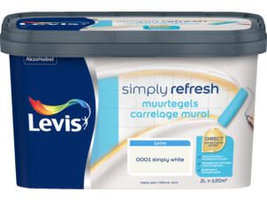Levis Simply Refresh muurverf tegels zijdeglans 2l simply white