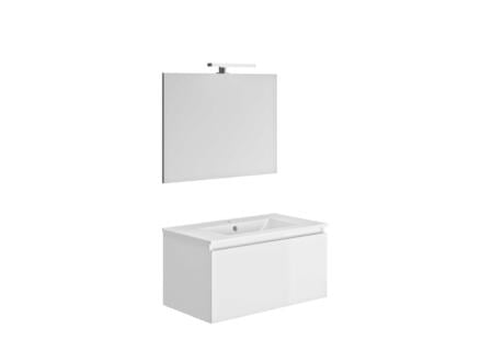 Allibert Single meuble lavabo 80cm 1 tiroir blanc brillant 1