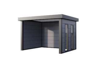 Telluria Singolo 3630 metalen overkapping 298x358x265 cm + ramen + elektriciteit lichtgrijs
