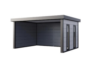 Telluria Singolo 4836 metalen overkapping 358x478x265 cm + ramen + elektriciteit wit