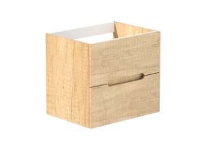 Aquatrends Sira wastafelkast 60cm 2 lades licht eik