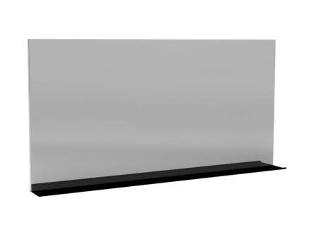 Allibert Sitio spiegel met plankje 120cm zwart mat