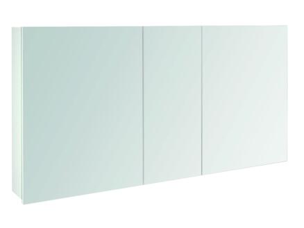 Lafiness Slide armoire de toilette 120cm 3 portes miroir blanc