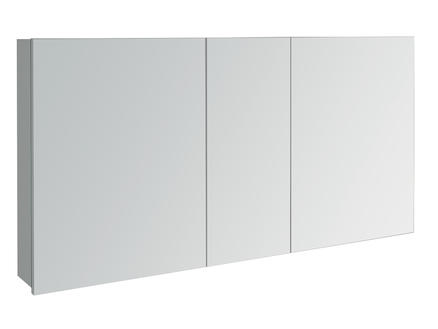 Lafiness Slide armoire de toilette 120cm 3 portes miroir gris 1