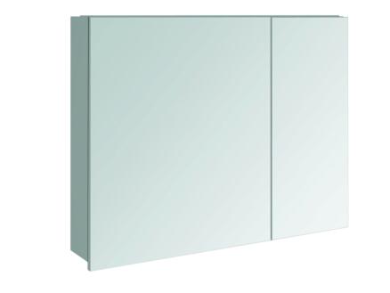 Lafiness Slide armoire de toilette 80cm 2 portes miroir gris