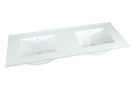 Lafiness Slide lavabo double encastrable 120cm porcelaine 1
