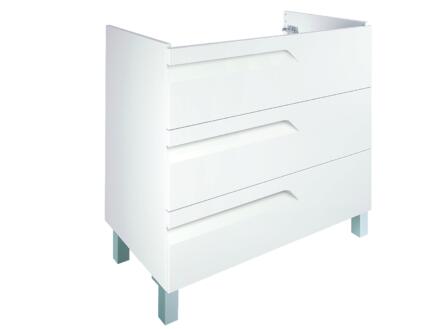 Lafiness Slide meuble lavabo 80cm 3 tiroirs blanc 1