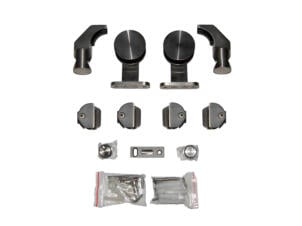 Solid Slide rollers + geleider houten deur inox