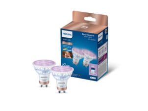 Philips Smart spot LED GU10 50W RGB dimmable 2 pièces