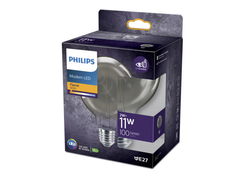 Philips Smokey LED bollamp E27 2W