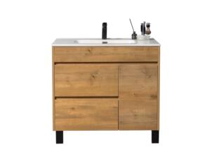 Sofi badkamermeubel 80cm 2 lades 1 deur eik
