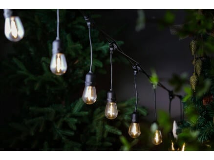 Solar lichtslinger zwart 10 lampen