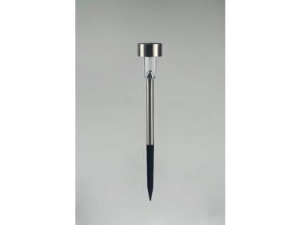 Solar tuinpaal op spies 6 stuks zilver