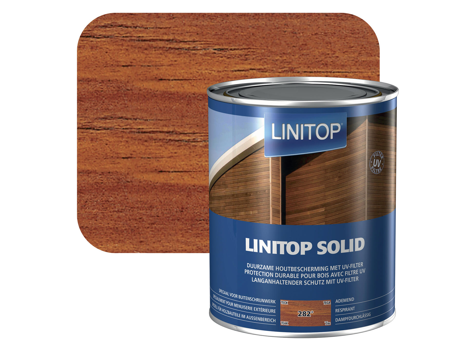 Linitop Solid beits 2,5l teak #282