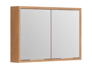 Allibert Sorento armoire de toilette 100cm 2 portes miroir chêne halifax