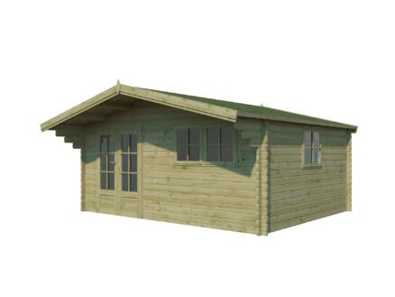 Woodlands Spa XL houten tuinhuis 505x415x261 cm blokhut geïmpregneerd 1
