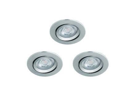 Philips Sparkle spot LED encastrable 3x5 W dimmable nickel gris 1