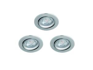 Philips Sparkle spot LED encastrable 3x5 W dimmable nickel gris